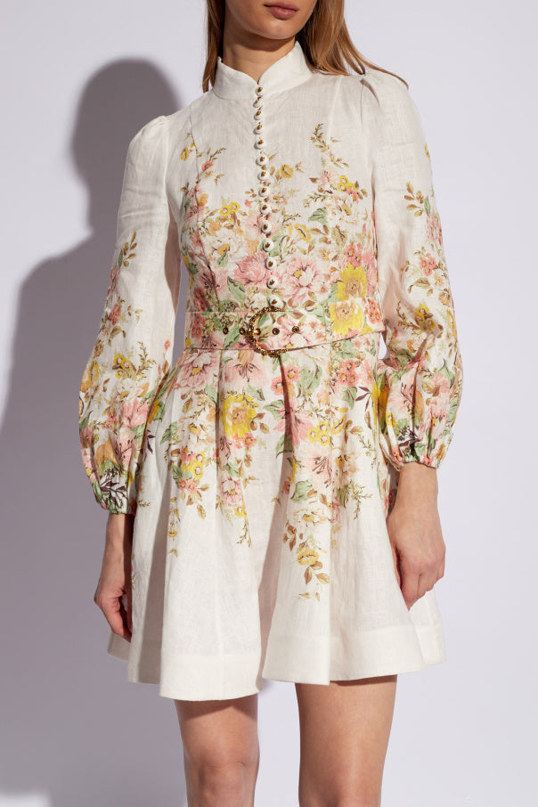 Claire Floral Long Sleeve Mini Dress - Eva Rose Boutique