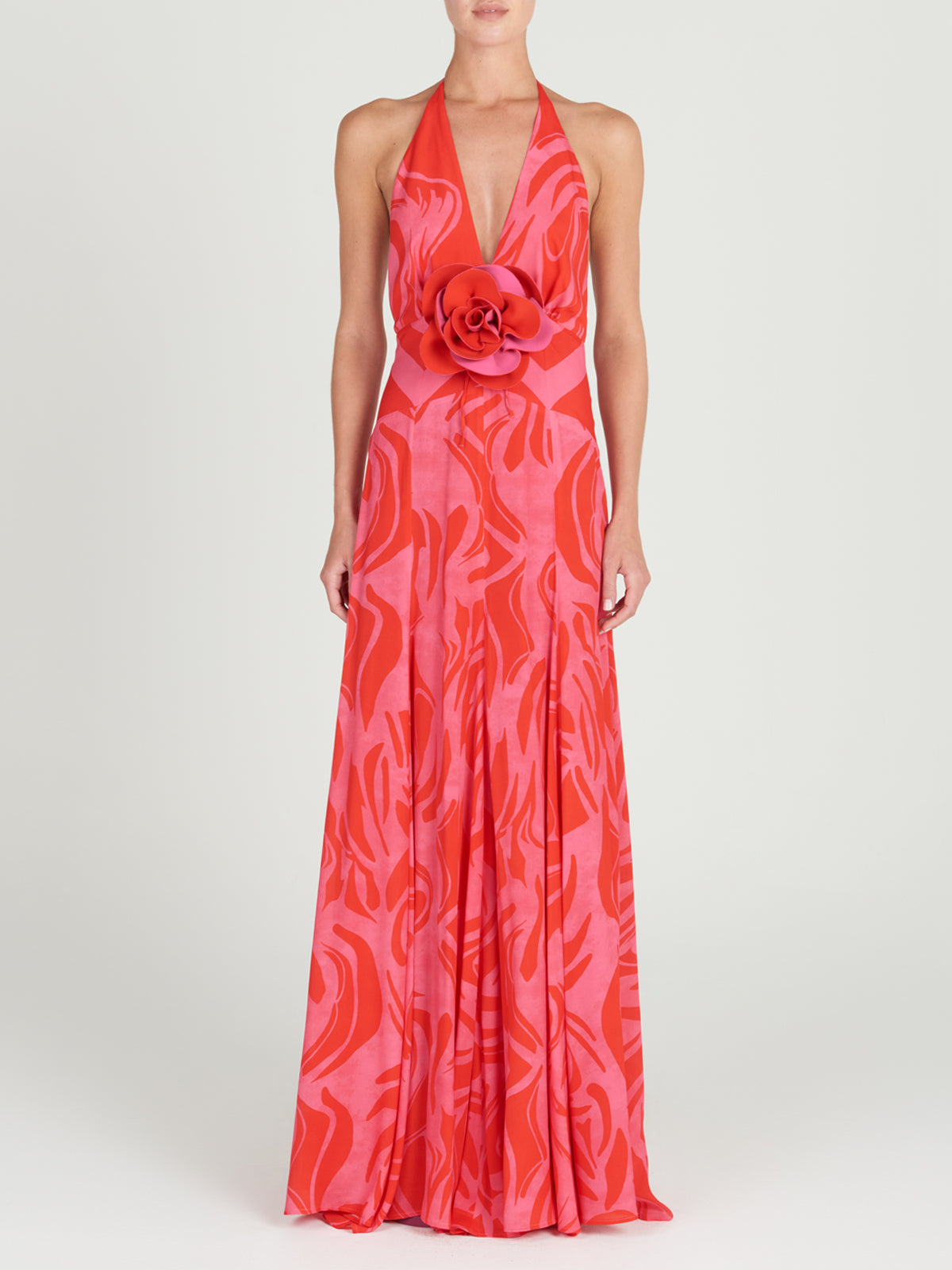 Rose Halter Maxi Dress - Eva Rose Boutique