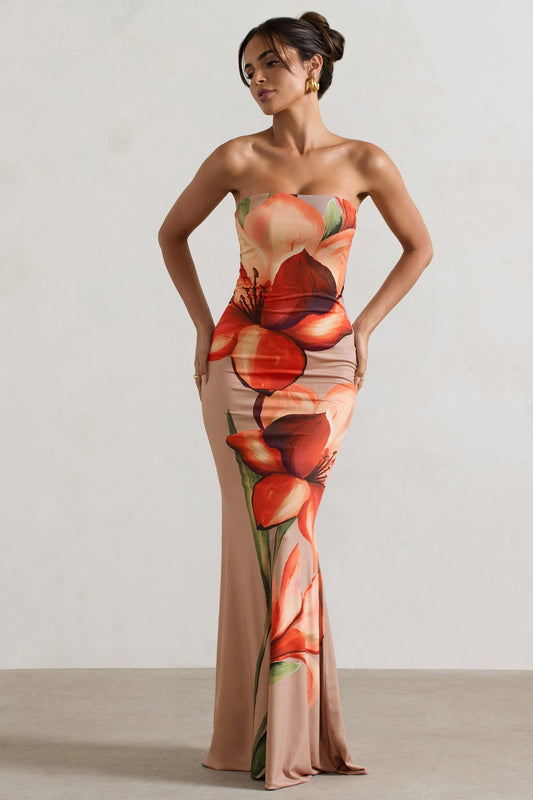 Raya Floral Bodycon Dress - Eva Rose Boutique