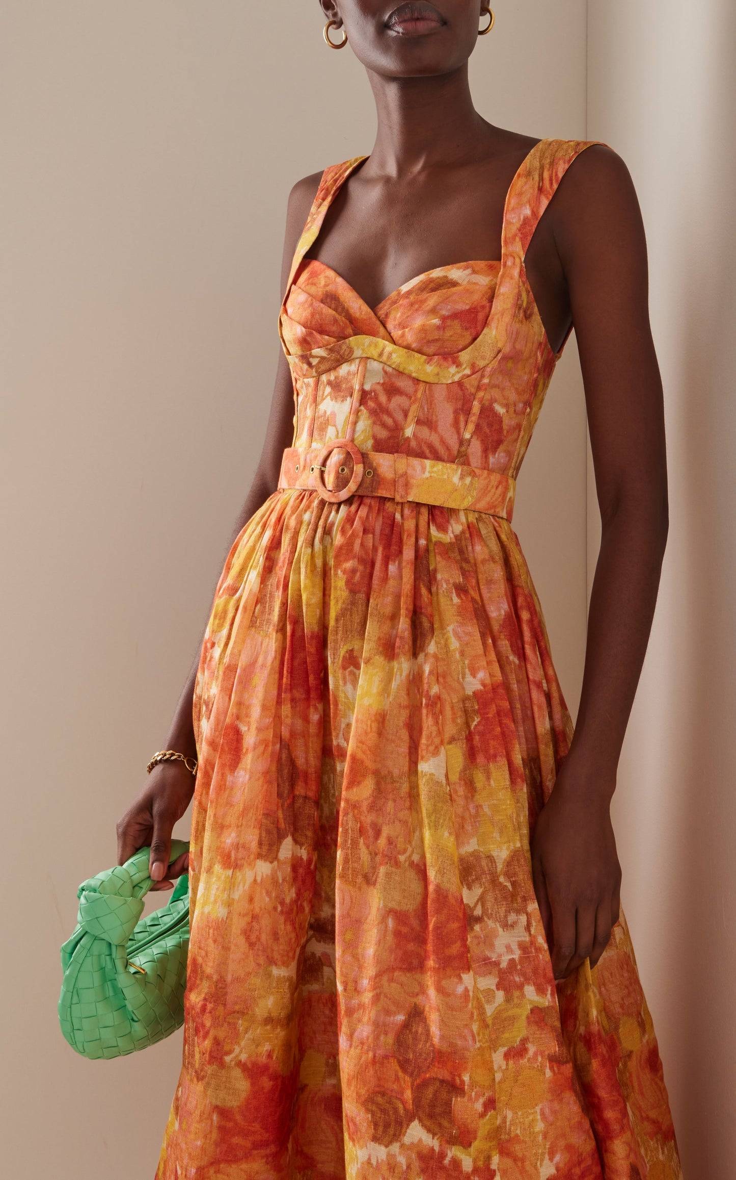 Eloise Orange Floral Dress - Eva Rose Boutique